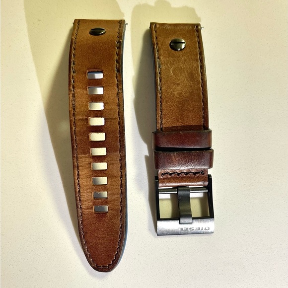 Diesel Other - Mint Condition(used once)Diesel Brown Leather Watch Strap with Perforated Design